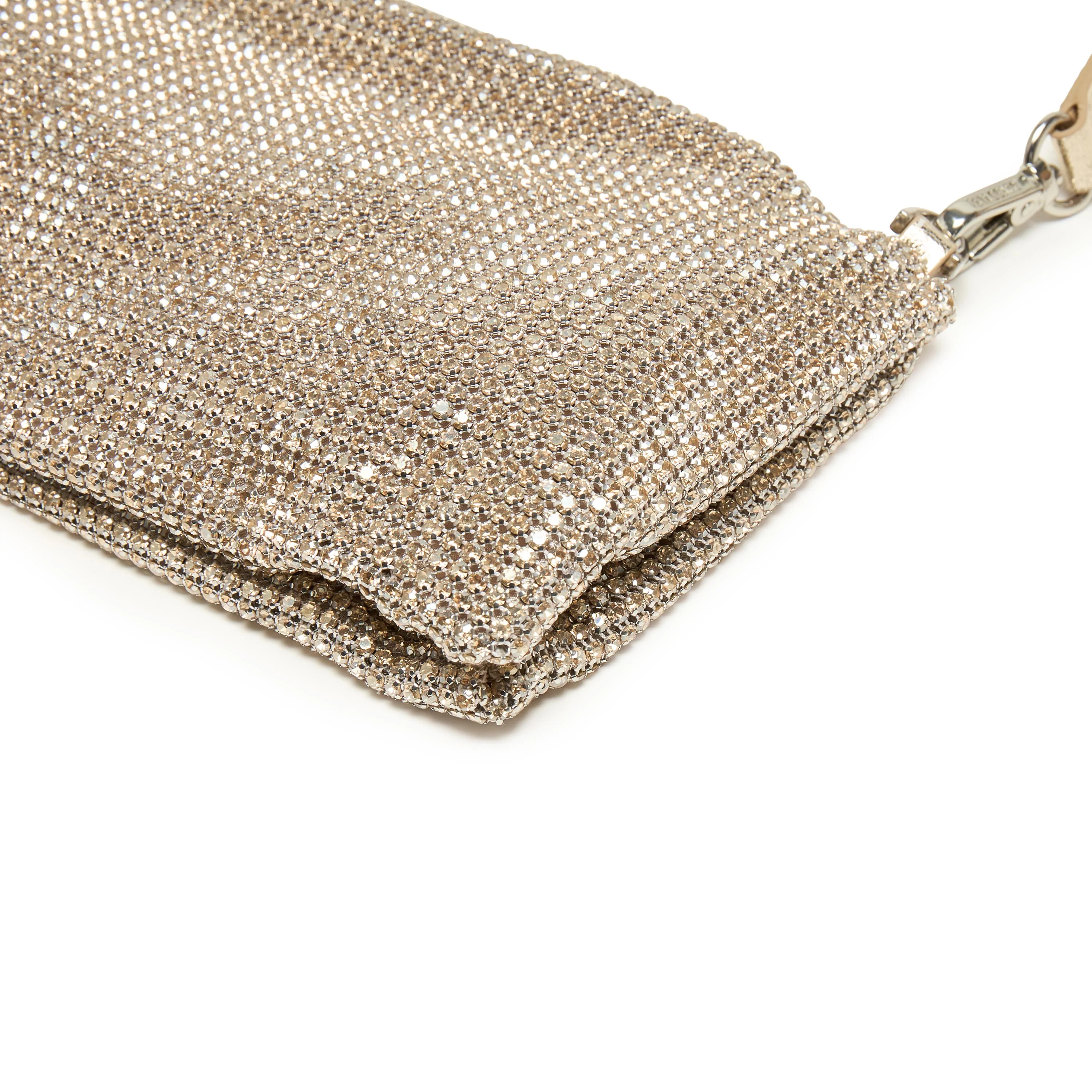 Girly Champagne Crystal Leather Handbag - Image 4