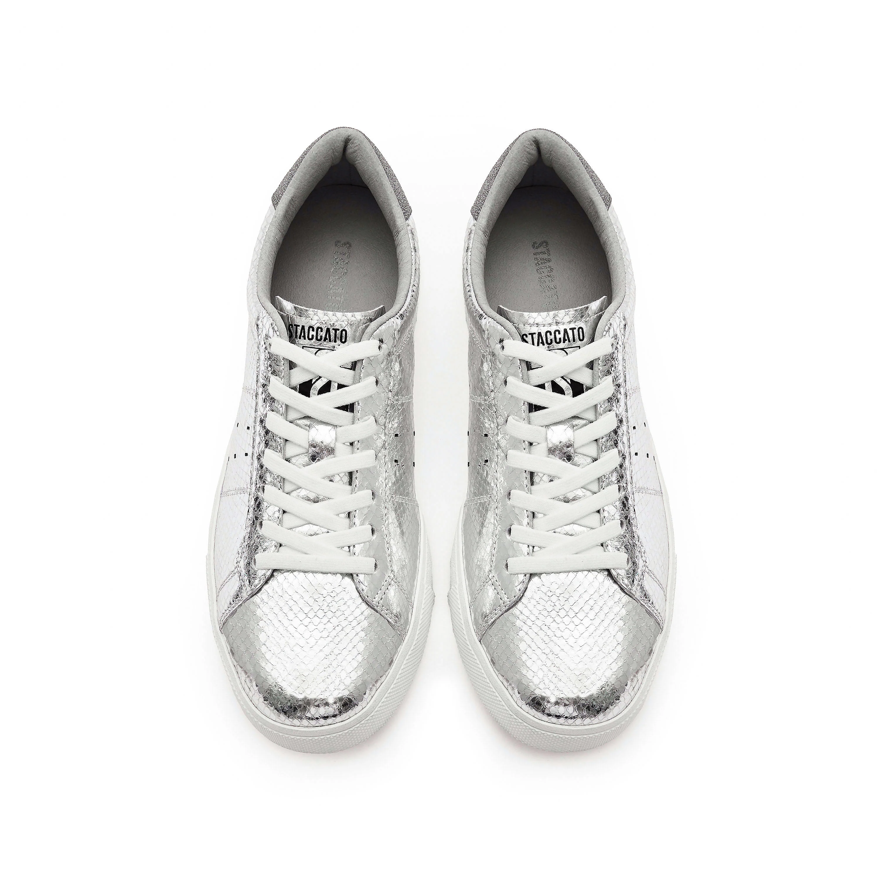 Silver Bettles Leather Lace Up Runner - Image 4