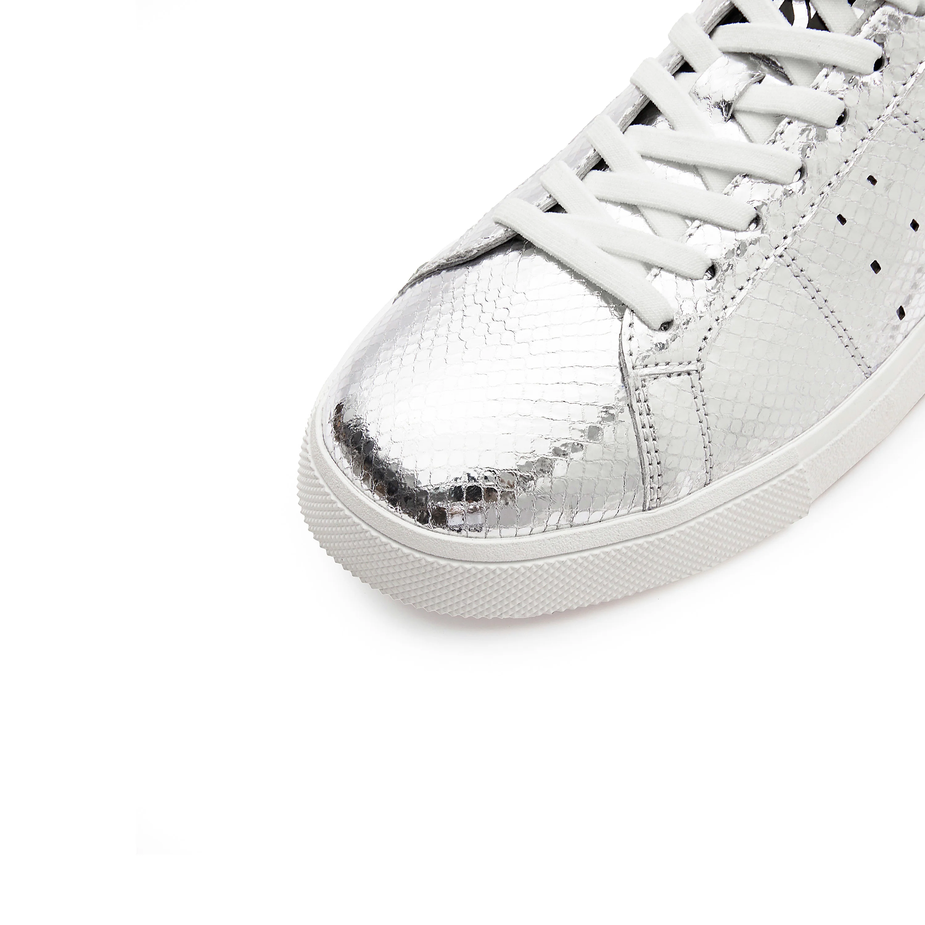 Silver Bettles Leather Lace Up Runner - Image 5