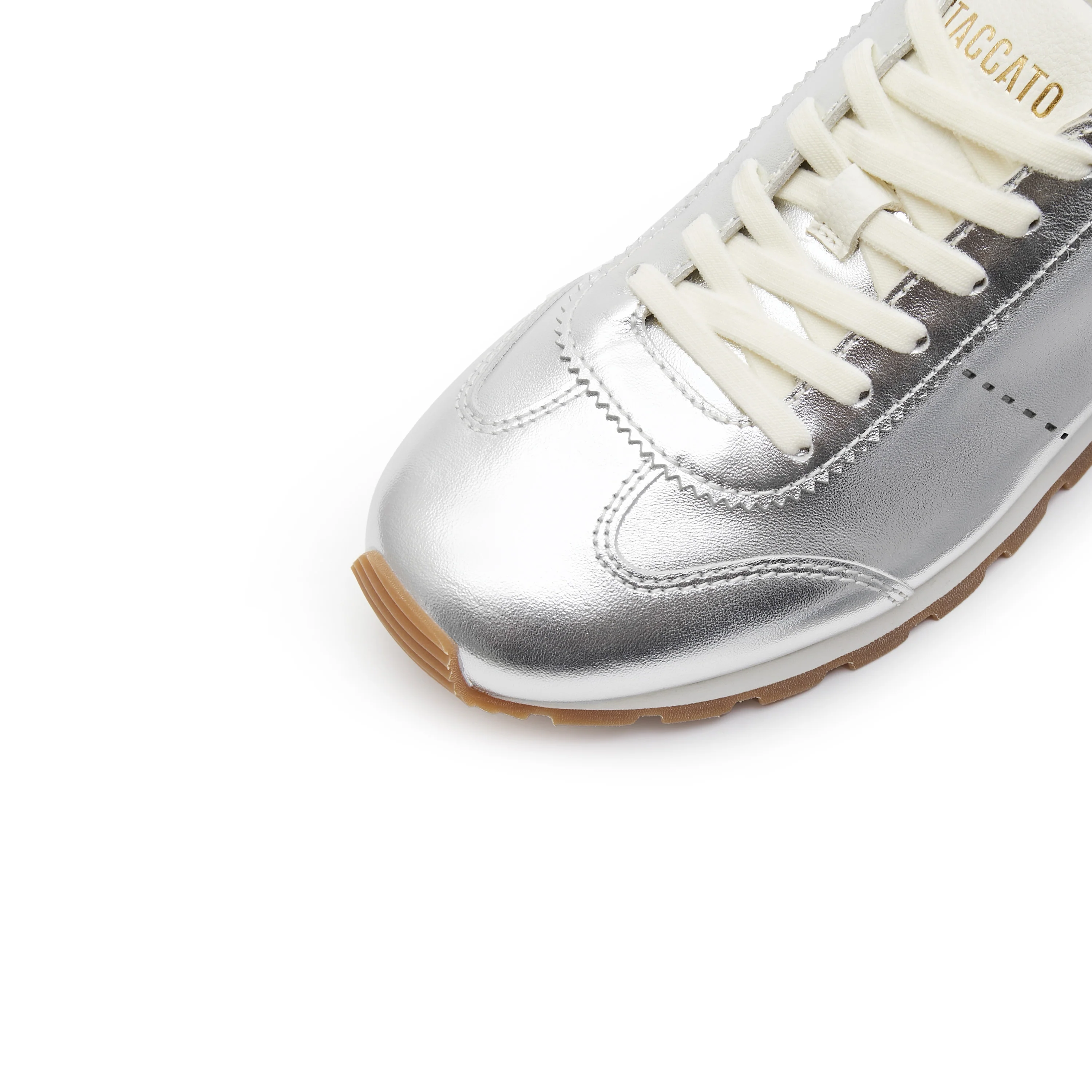 Silver Leather Slim- cut Lace-up Runner - Image 5