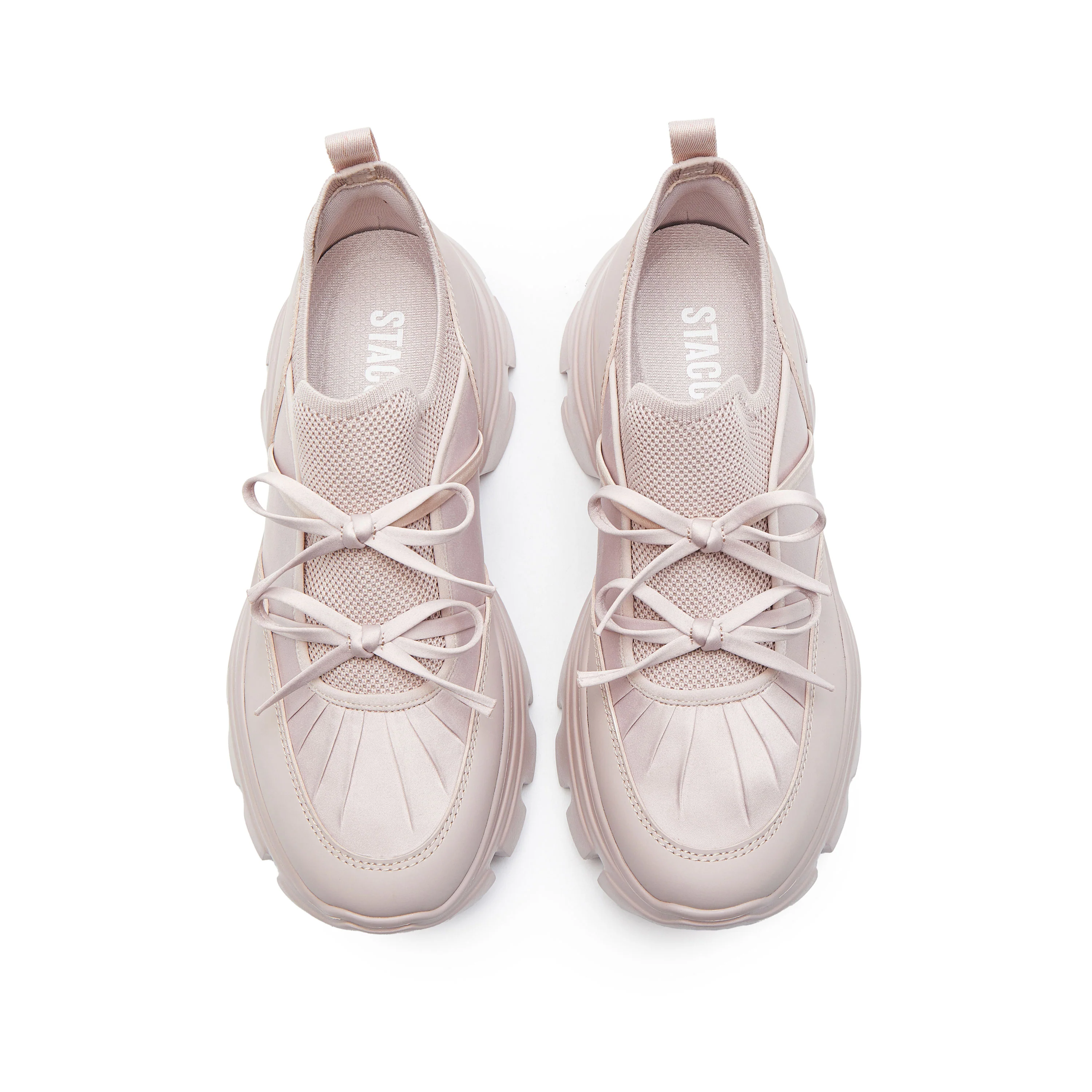 Pastel Bows Satin Chunky Sneakers - Image 4