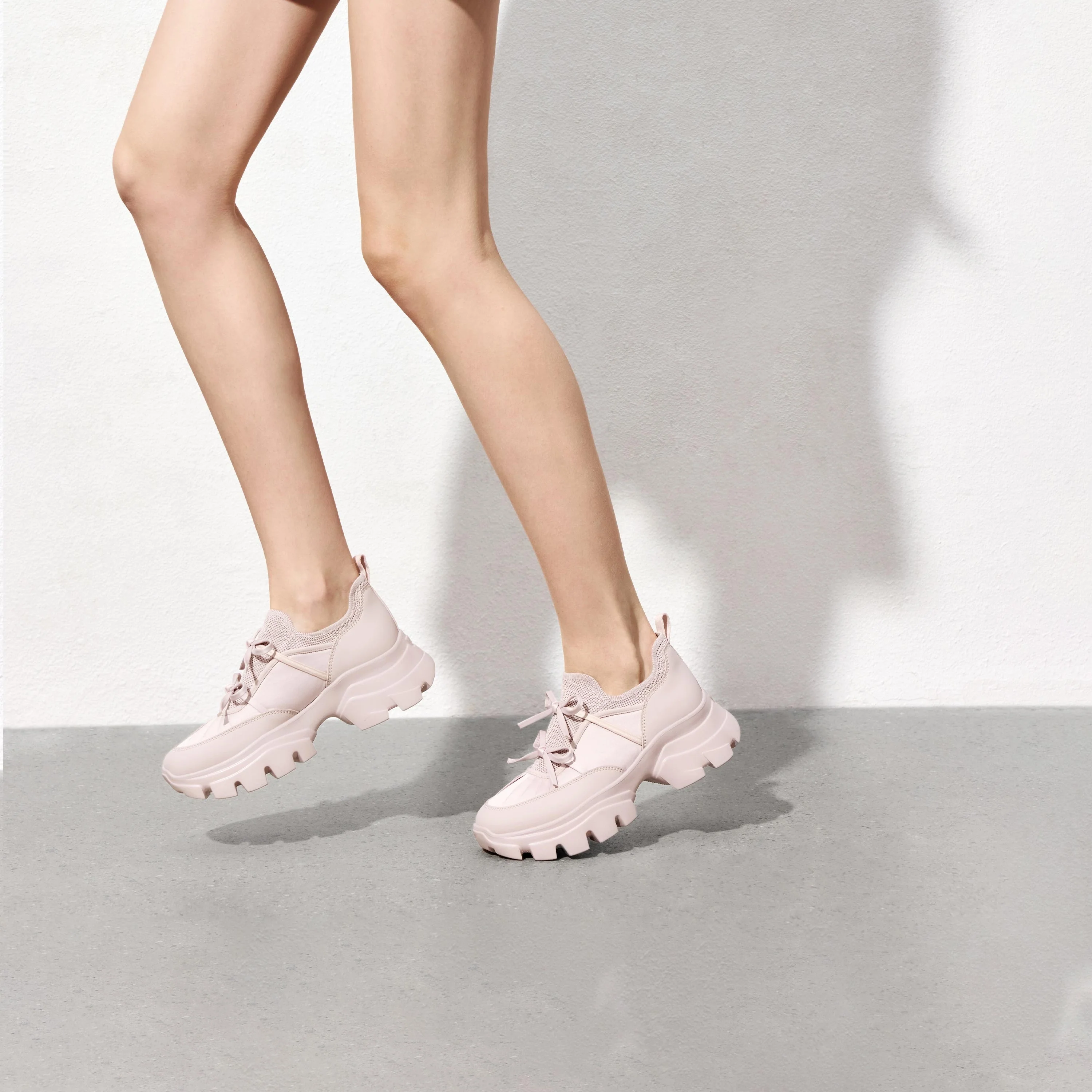 Pastel Bows Satin Chunky Sneakers - Image 6