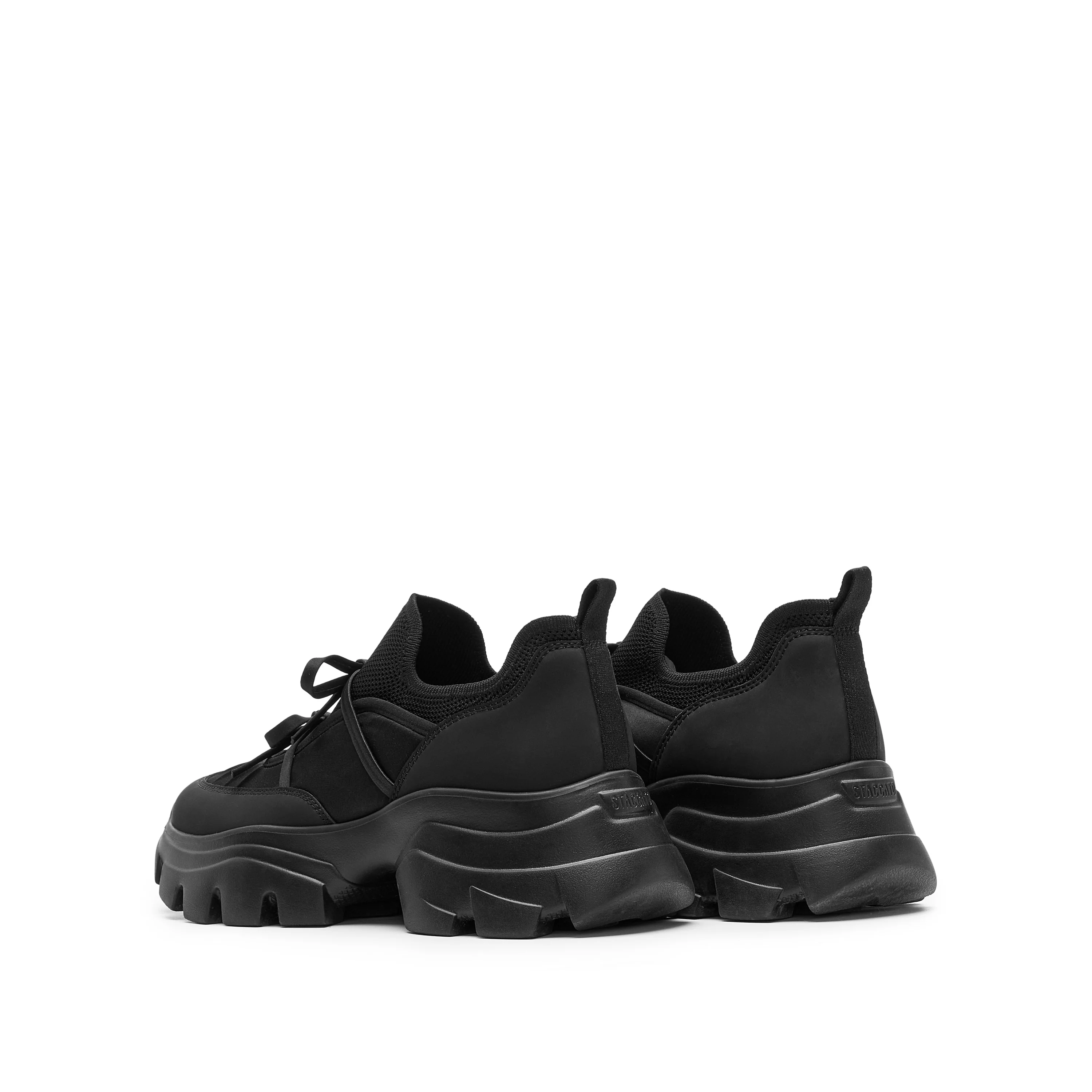 Black Bows Satin Chunky Sneakers - Image 3