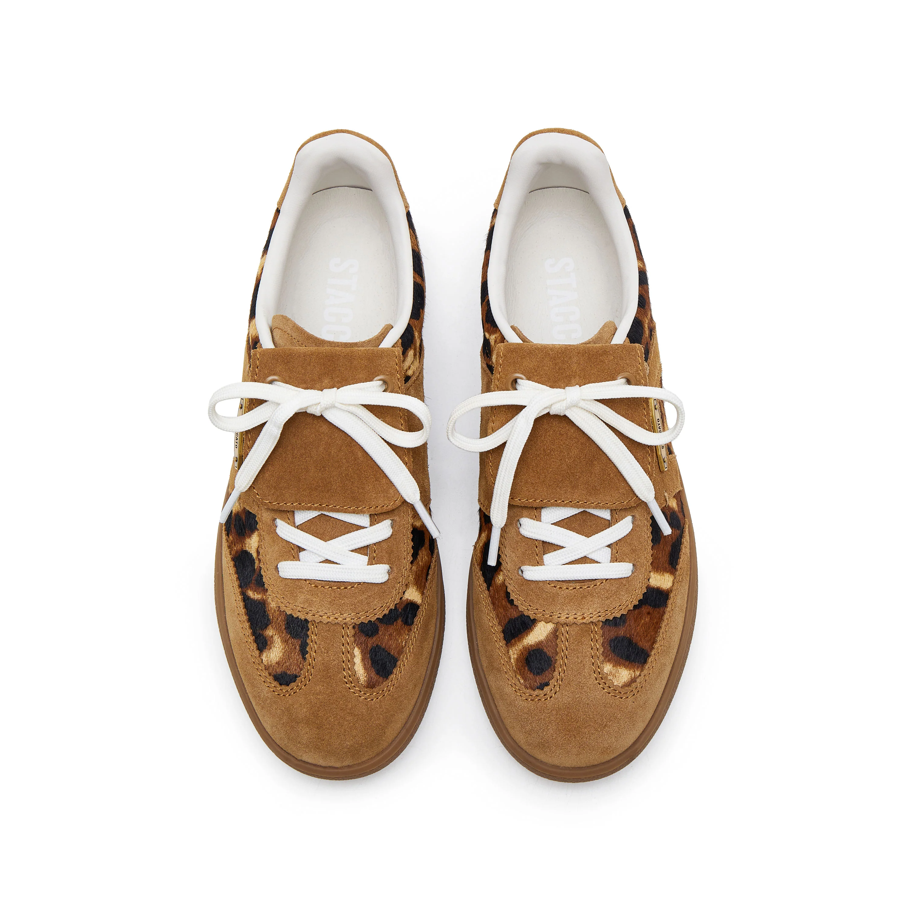 Leopard Lace-Up Detachable Tongue Sneakers - Image 4