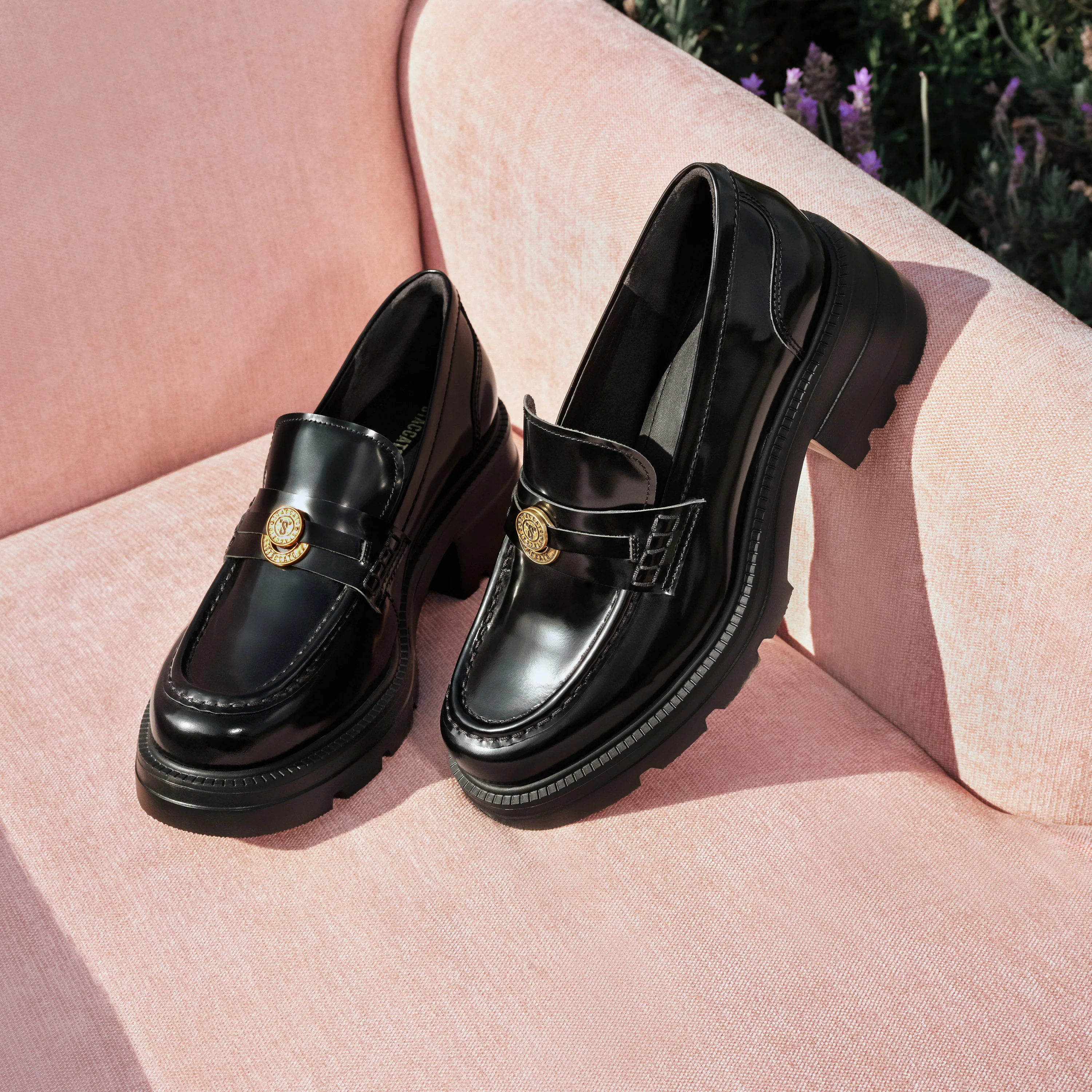 Black ST Lucky Coin Classic Flatform Loafers - Image 6