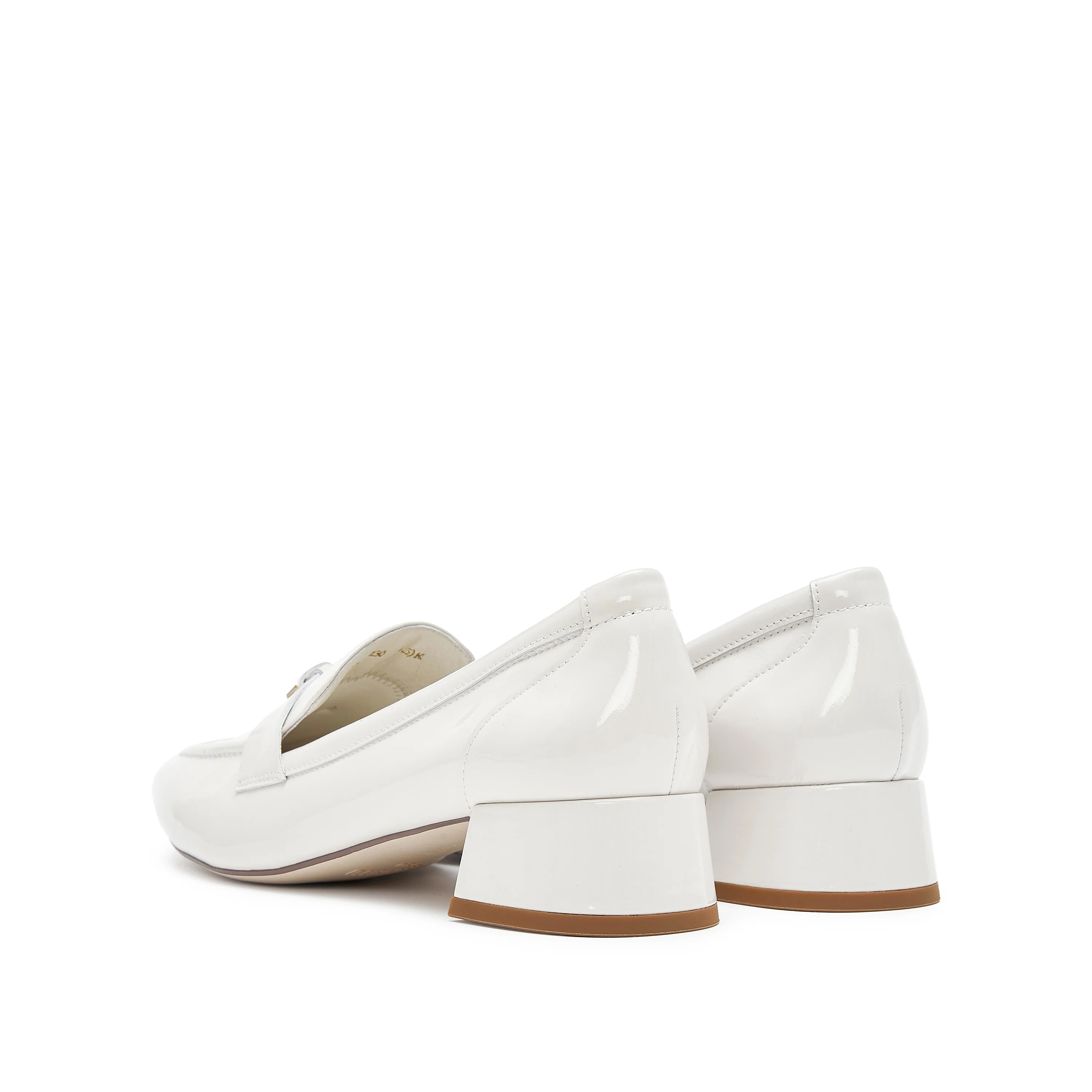 Beige Classic Signature Patent Loafers - Image 3