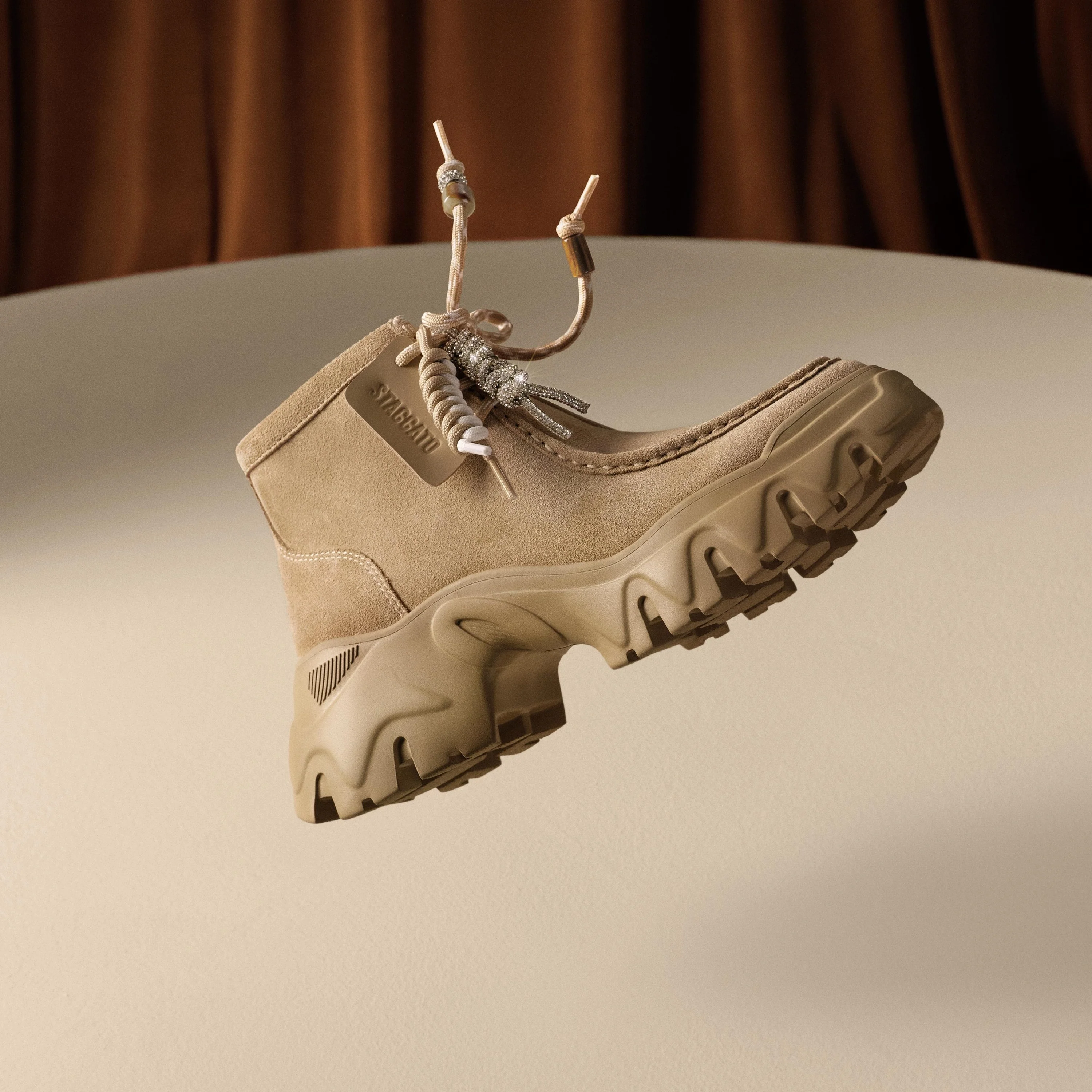 Beads Brownies Suede Loafer Worker Boots - Image 8