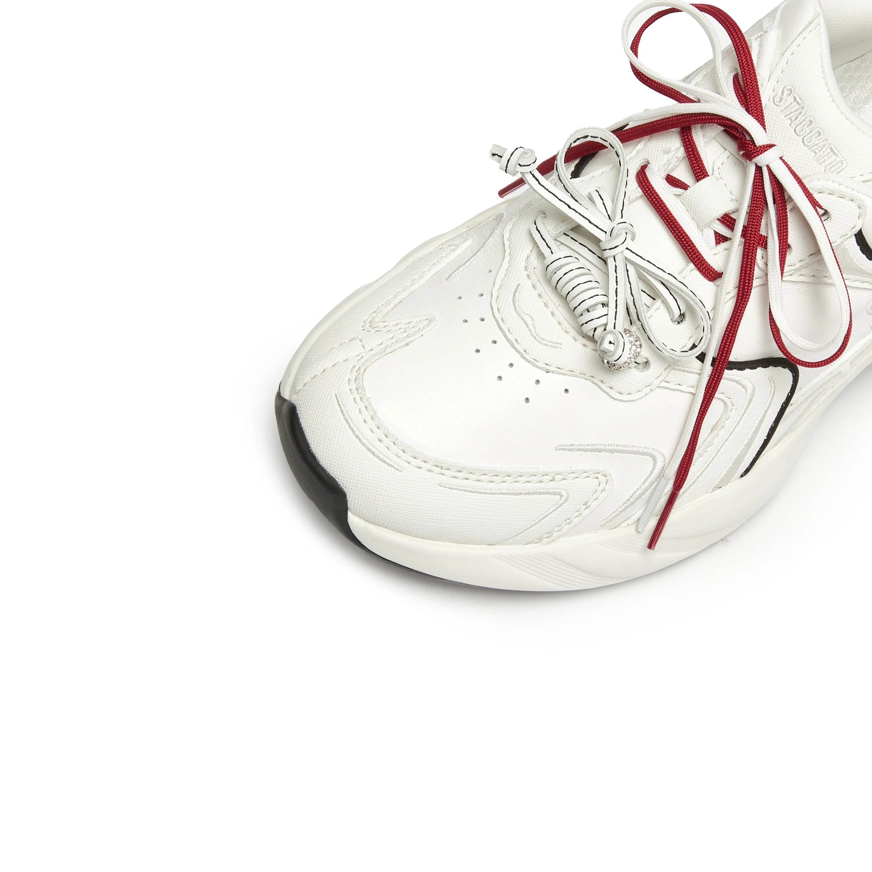 Beige Lucky Horse Hoof Leather Chunky Sneakers - Image 5