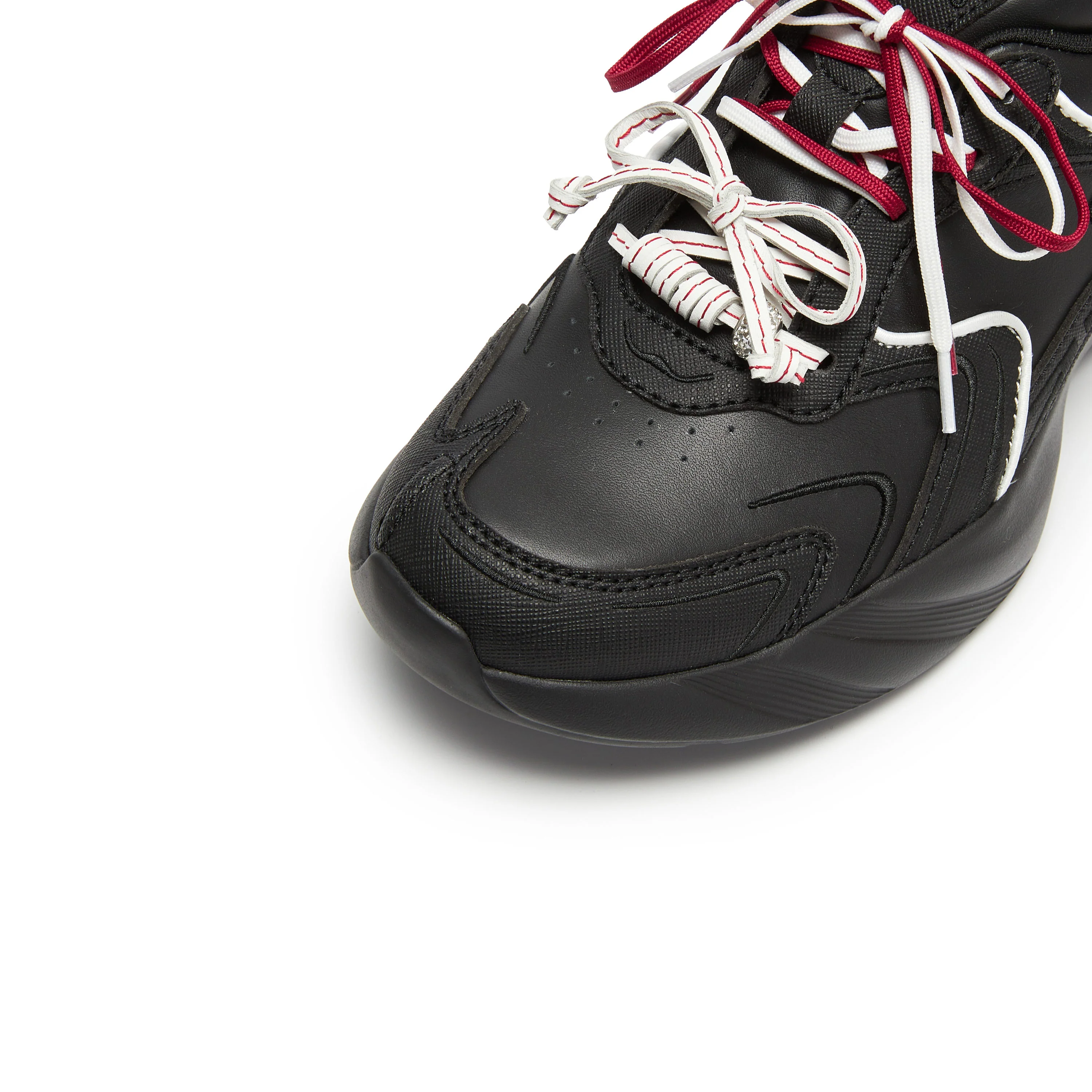 Black Lucky Horse Hoof Leather Chunky Sneakers - Image 5