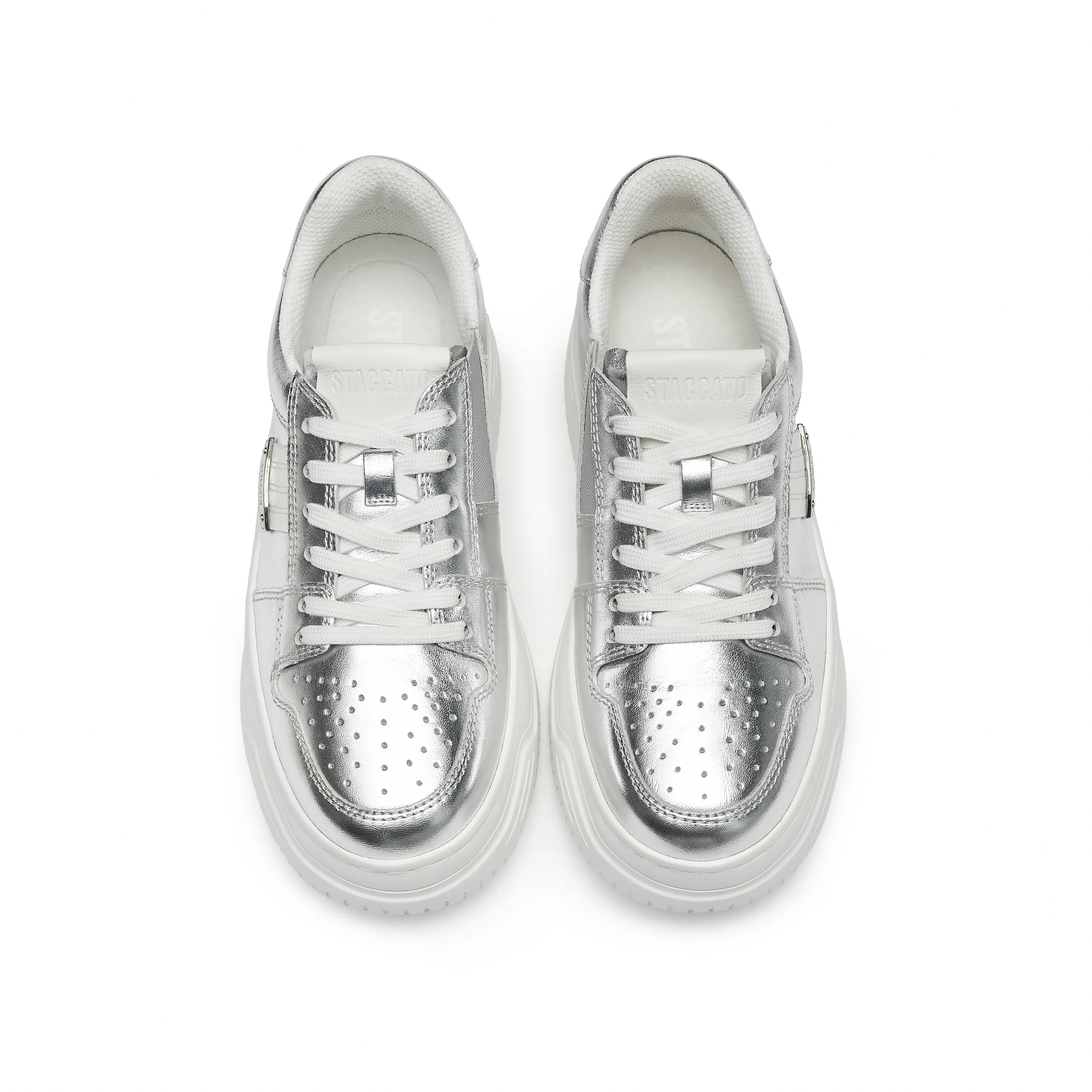 Silver handicraft Embellishment Platform Sneakers - Image 4