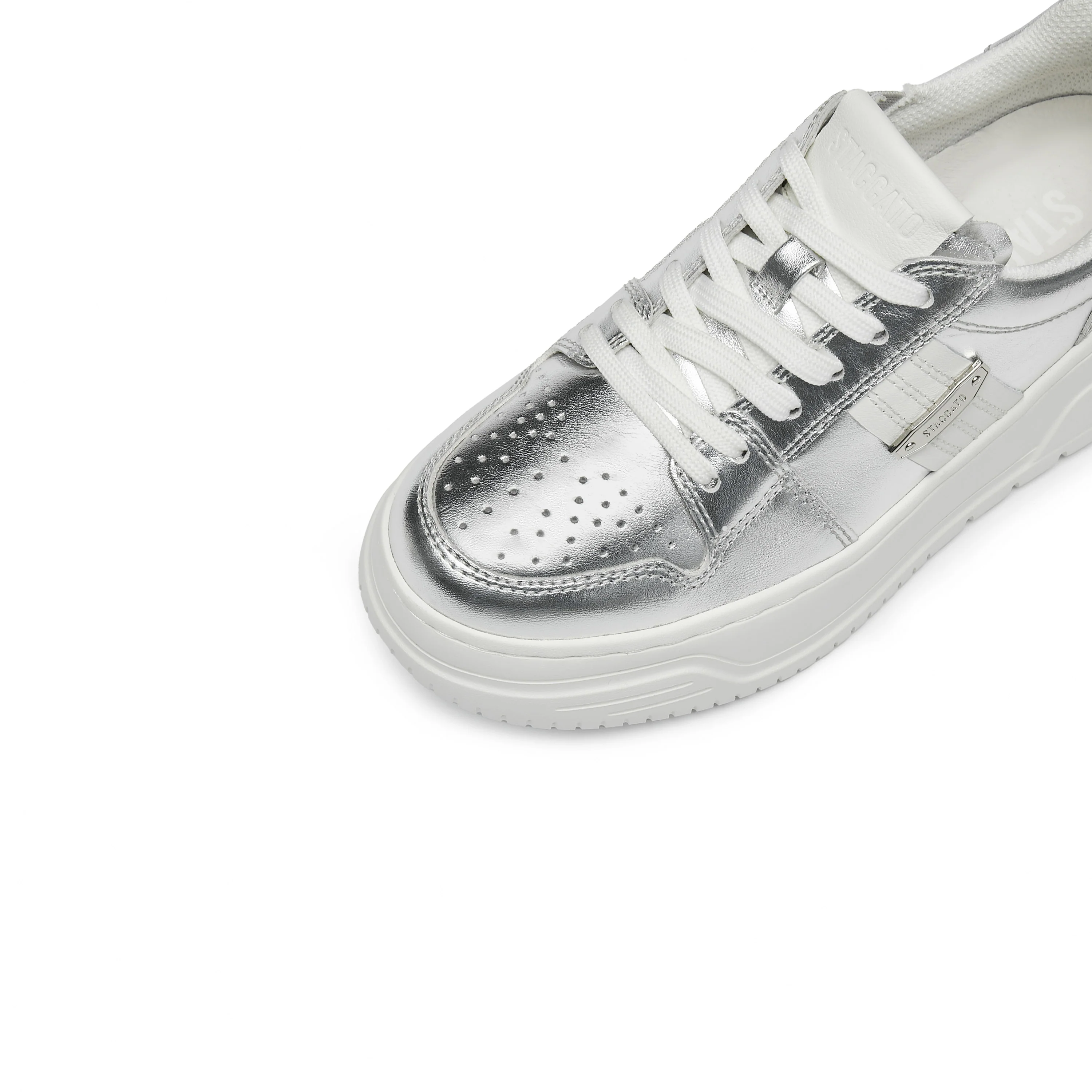 Silver handicraft Embellishment Platform Sneakers - Image 5