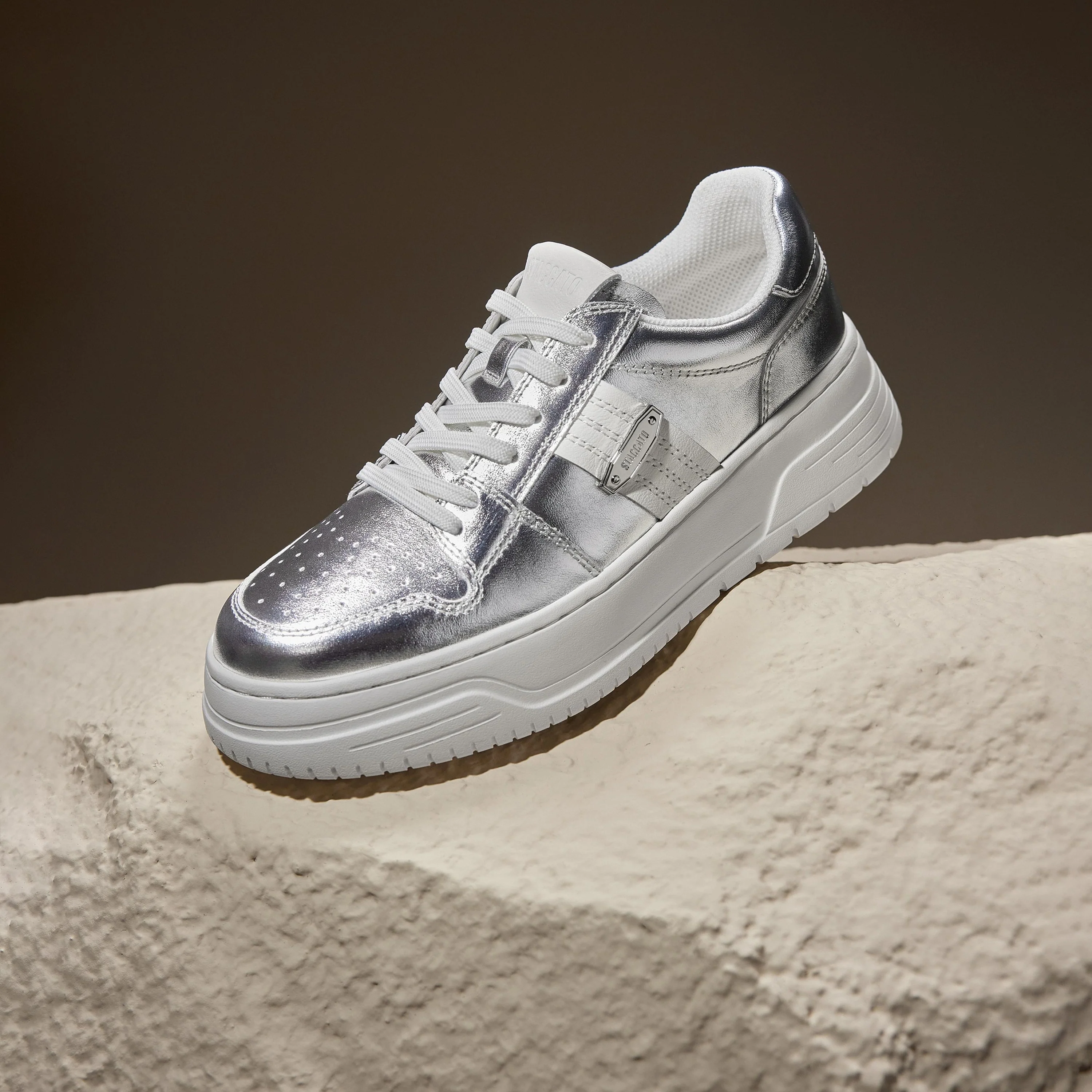 Silver handicraft Embellishment Platform Sneakers - Image 6