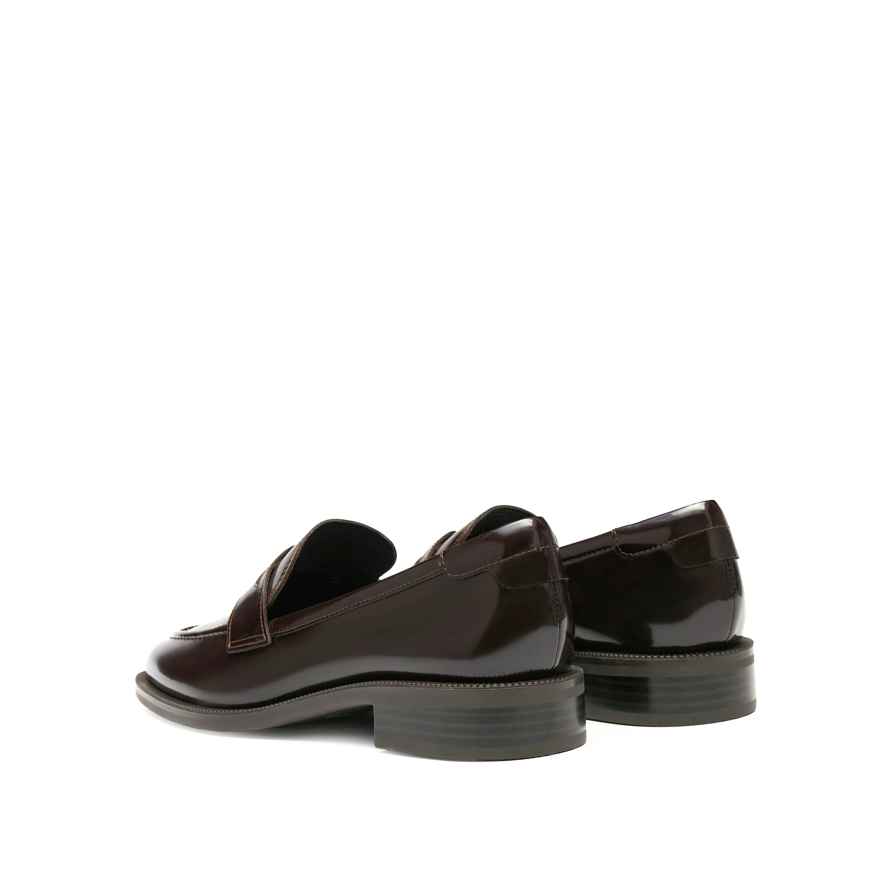 Brown Signature Golden Leaf Penny Loafers - Image 3