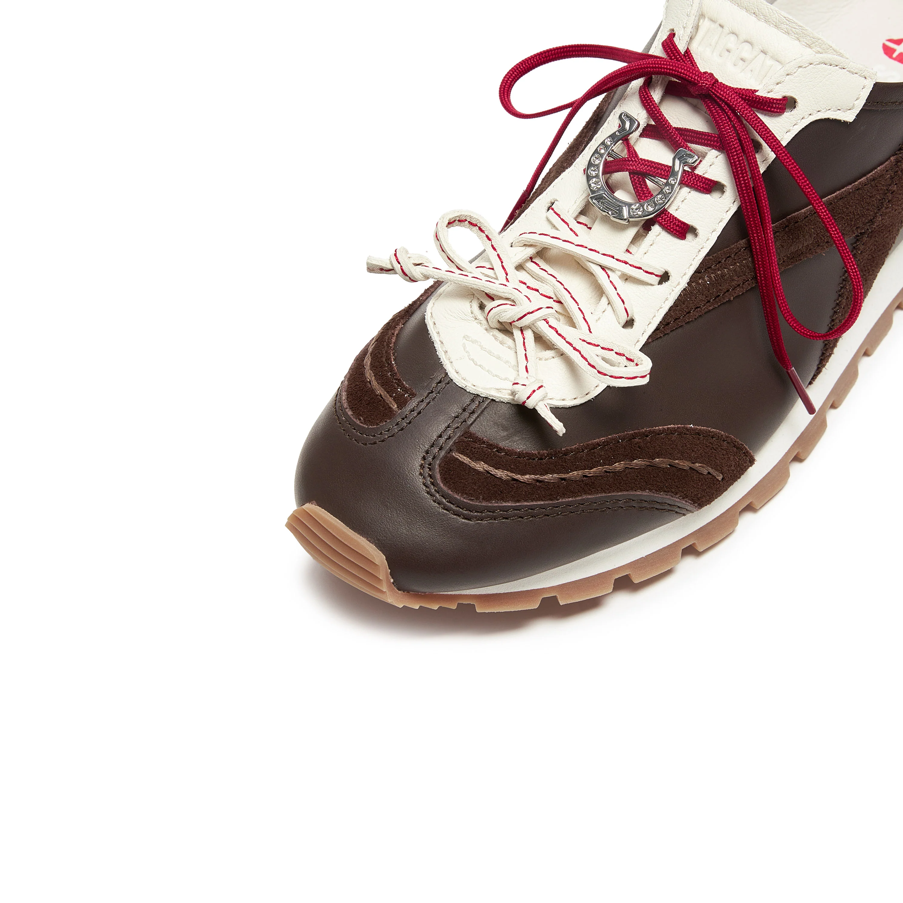Cafe Noir Lucky Horse Hoof Leather Derby Sneakers - Image 4
