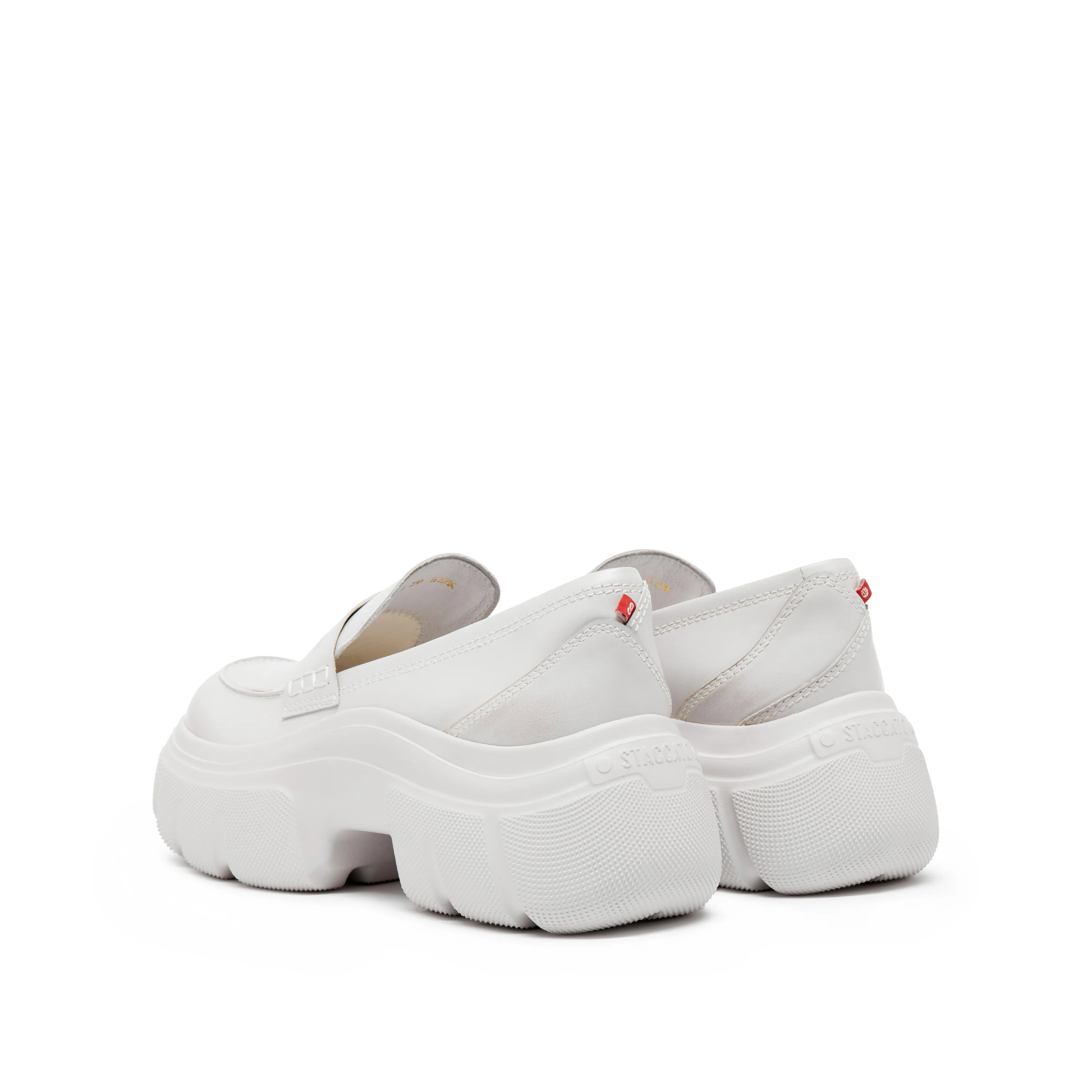 White Brushed  CNY x ST Platform Loafers - Image 3